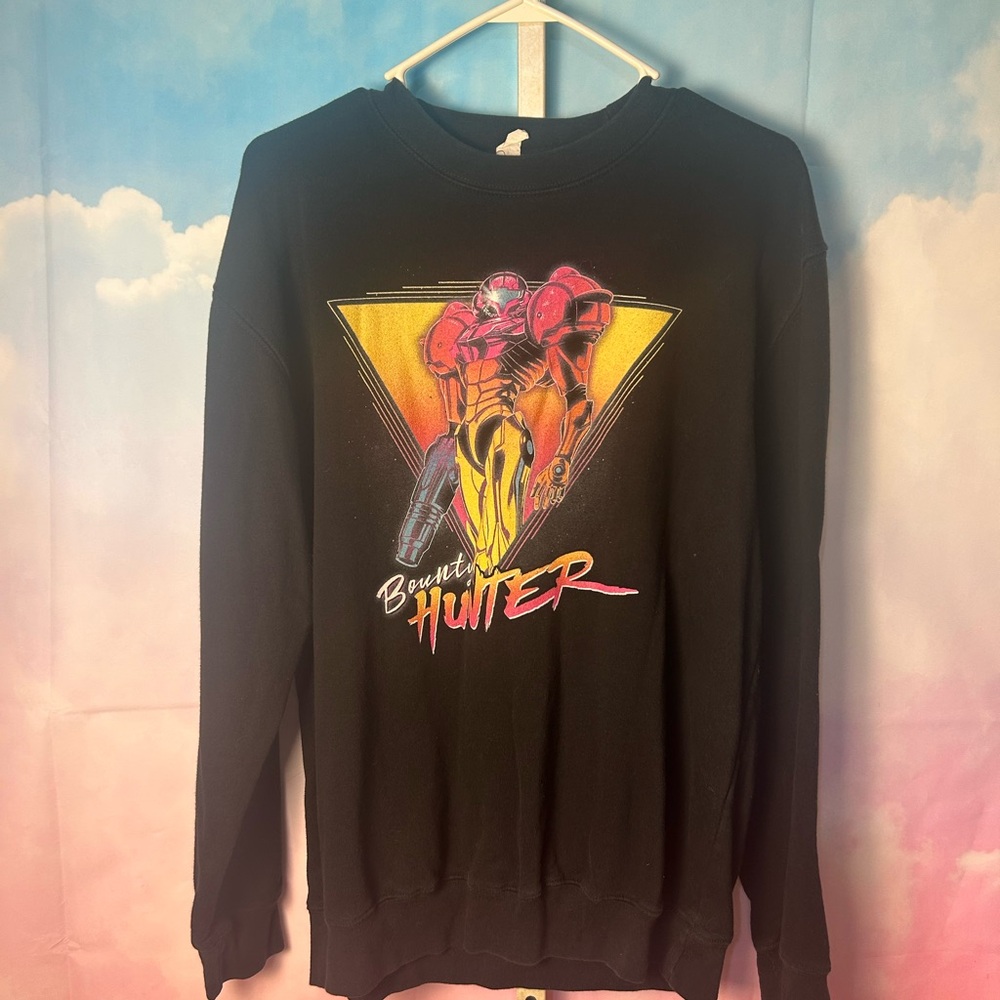 Black Nintendo Metroid Crewneck Sweatshirt